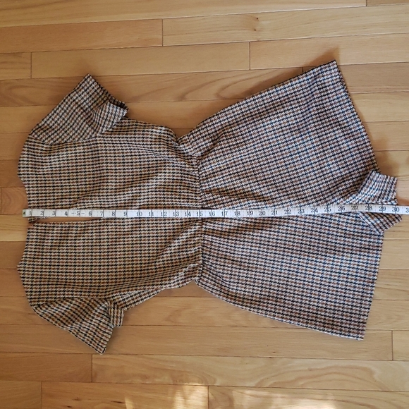 ZARA Brown Houndstooth Romper - Picture 5 of 10